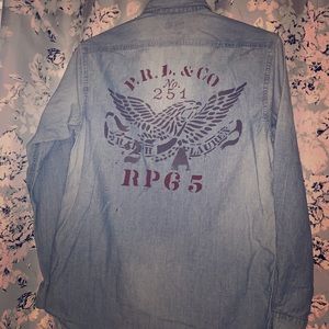 Ralph Lauren chambray button up- S